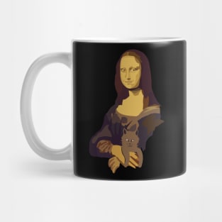 Mona Lisa with a kitten Mug